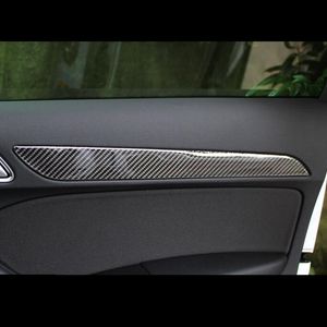 Panel de fibra de carbono para puerta, cubierta decorativa, embellecedor, Panel de salpicadero, pegatinas para Audi Q3 2013-2017, accesorios interiores, estilo de coche