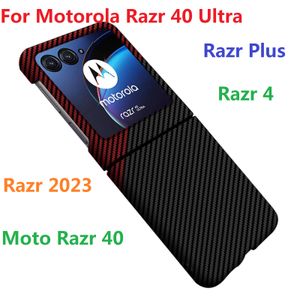 Étuis en plastique en fibre de carbone pour Motorola Razr 40 Ultra Razr 4 Plus étui rigide de protection de coque pliante