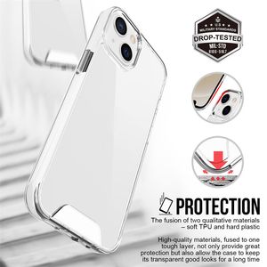 Premium Space Transparente Hüllen für iPhone 13 11 12 Pro XS Max XR Telefonschutzhülle stoßfest Anti-Drop