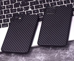 Sticker en fibre de carbone enveloppe en vinyle arrière pour iPhone 11 Pro Max xs max xr 8 7 6 6s plus autocollants de décalage cutané noir7410997