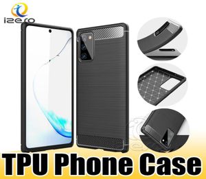 Coque de téléphone portable à texture en fibre de carbone, étui antichoc pour Samsung S23 S21 S22 A51 5G A21S Huawei P40 MOTO E7 izeso7100909