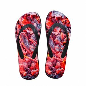 Carbon Grill Red Funny Flip Flops Men Indoor Home Slippers PVC EVA Shoes Beach Sandalias de agua Pantufa Sapatenis Masculino I5Nj #