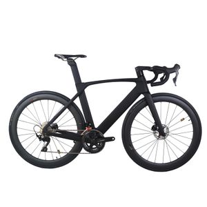 Roue en carbone avec frein à disque complet, vélo de route aérodynamique TT-X34, câble caché 8.35kg avec groupe 105-R7020