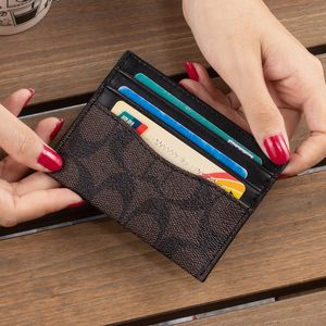 Tarjetero de cuero compacto para mujer, Mini estuche para tarjetas personalizado, cartera, bolso todo en uno