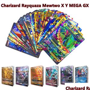 Jeux de cartes 100 à 300pcs Pas de jeu de répétition pour les cartes de collection de jeu Jouets Trading GX Mega Ex Battle Carte Jouet Anglais Langue T1911 Dh3Fz