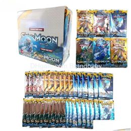 Juegos de cartas Juegos de cartas 324 Unids Tarjetas Booster Box Todas las Seriestcg Sun Moon Edition 36 paquetes por juego Battle Classeur Carte Child Toy Drop D Dhki3