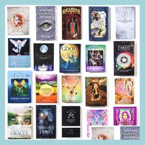 Juegos de cartas Tarot Cards Fortune Golden Telling Game Toys Oracle Art Nouveau The Green Witch Celtic Thelma Steampunk Board Deck Wholesa Dhage