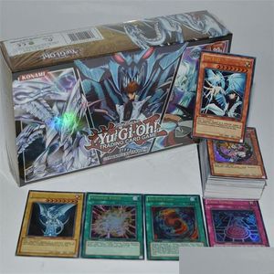 Jeux de cartes Yuh 100 pièces coffret holographique Yu Gi Oh jeu Collection enfants garçon jouets pour enfants 220725 cadeaux de livraison directe Puzzl Dhndb