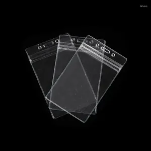 Titulaires de cartes 10pcs / Set Clear PVC Soft Transparent imperméable à l'eau Protection Travail Exposition ID Nom Titulaire Couverture