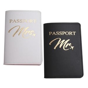 Titulaires de cartes Mariée Marié Mariage Lune de miel Cuir Passport Case Titulaire Voyage ID Protecteur pour Femmes Girls3503