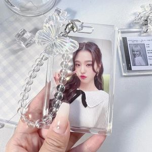 Porte-cartes INS Crystal Butterfly Pocard Titulaire Transparent 3 pouces Po Sleeve Student Bus ID Case Kpop Idol Protector