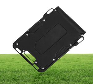 Portes de tarjeta RFID Aluminio Aluminio Billetera Multifuncional Titanio al aire libre Soporte de herramienta Men039s Top Wind Horse Leather3334451