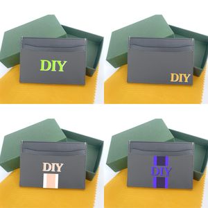 Porte-cartes Femmes HOMMES sac Embrayage Portefeuille en cuir véritable poche à fente DIY Do It Yourself fait à la main Personnalisé personnalisé personnalisation P2