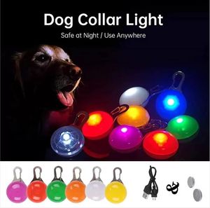 Card Night Safety Dog Collar Glow Pendant LED Flash Pet Leader Accessories Glow In Dark Bright Necklace Collars Inventory Wholesales