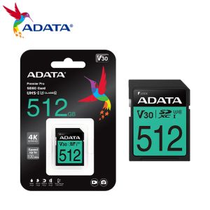 Cartes 100% d'origine Adata Premier Pro SDXC Carte SD Carte SD 64 Go 128 Go 256 Go 512 Go High Speed Class 10 U3 V30 UHSI Memory Carte pour appareil photo