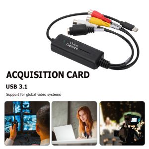 Cartes 1CH USB 3.1 Convertisseur vidéo Typec CCTV DVD VCD Adaptateur de carte de capture vidéo audio VCD