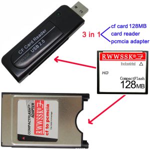 Cartes 3 en 1 adaptateur PCMCIA d'origine + carte CF USB2.0 lecteur + carte CF 128 Mo 256 Mo 1 Go 2 Go 4 Go 8 Go 16 Go 32 Go 64 Go pour CNC