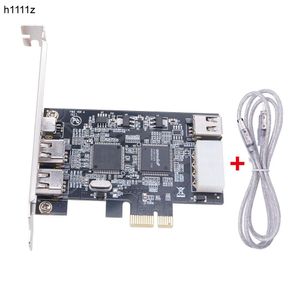 Cartes 4 Ports 1394a carte d'extension Pcie 1x à Ieee 1394 adaptateur vidéo Dv 1x 4pin 3x 6pin 1394 contrôleur carte Firewire pour ordinateur de bureau