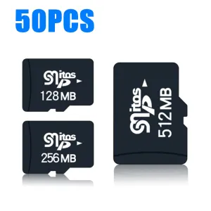 Cartes 50pcs Carte mémoire d'origine 1 Go 4 Go 8 Go High Speed Mini Carte SD 16 Go 32 Go 64 Go TF Flash Carte pour smartphone / caméras de surveillance