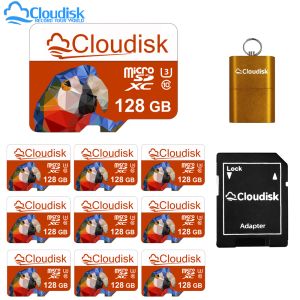 Cartes cloudisk 10 pièces Micro SD 8 Go 4 Go 2 Go 1 Go TF Carte flash Carte mémoire 128 Go 64 Go 32 Go 16 Go U3 C10 A1 Adaptateur Lire gratuit pour le téléphone