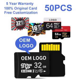 Cartes Logo personnalisé Card TF Card C10 Memory Carte U1 U3 SD Card de capacité réelle en gros 50pcs 4 Go 8 Go 16 Go 32 Go 64 Go 128 Go 256 Go SD pour le téléphone