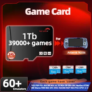 Cartes Game Memory TF Carte pour anbernic RG556 Tous les jeux rétro de préinstallation de l'émulateur plus PS2 PSP portable portable à haute vitesse 1TB 512G