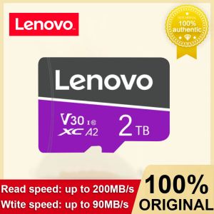 Cartes Lenovo 2TB U3 Class10 Carte mémoire 128 Go 256 Go de carte micro TF SD à haute vitesse 1TB 512GB MINI SD / TF Flash Carte 64 Go