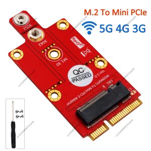 Tarjetas M.2 a mini adaptador PCIe GPRS GSM LTE Módulo Módulo NGFF M2 a Mini PCI Express PCIe para 5G 4G 3G para la computadora portátil de desestimación PC