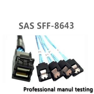 Cartes Mini SAS SFF8643 4 à Sata Hard 7pin Disque 6 Gbps Serveur de données Câble Raid 1M Testé Well Bofore Expédition