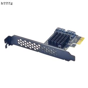 Tarjetas Nueva tarjeta SATA RAID PCIe Controlador SATA ASMEDIA 1061R PCI Express X1 a 2 Puertos SATA3.0 CARDA DE RAID 6GB para SATA HDD SSD