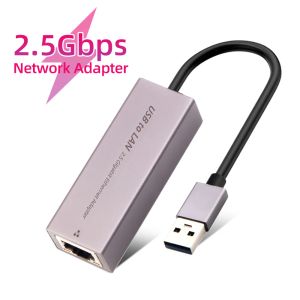 Cartes câblées 2500 Mbps USB Network External Network Type C à RJ45 Convertisseur Ethernet LAN Adapter Hub pour MacBook iPad Pro