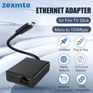 Cartes Adaptateur Ethernet ZEXMTE CHROMECAST pour la carte réseau de 100 Mbps pour Ultra Audio Google Ethernet Switch Adapte