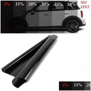 Productos para el cuidado 600X50Cm VLT Black Cars Window Tint 5% -50% Car Home Windows Glass Tinting Film Rollo Solar Protección UV Películas adhesivas Dh5Rh