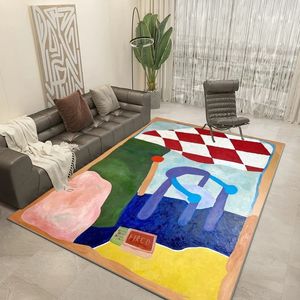 Tapis créatif Graffiti salon pliable lavable en Machine décoration de la maison tables basses Tapis en peluche Tapis moelleux Tapis 231027