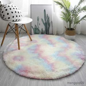 Alfombra alfombra redonda cesta colgante dormitorio cama manta silla manta gruesa suave lavado con agua alfombra de pelo largo