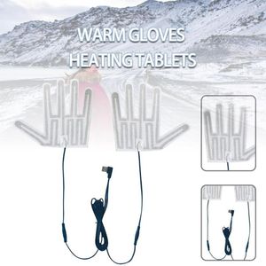 Tapis 2 pièces 5V chauffe-mains USB 5 doigts Type gants coussins chauffants Film chauffant électrique portable maison hiver réchauffement