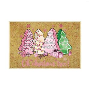 Alfombras 40x60 cm de navidad rosa torta tortas de piso regalo alfombra de puertas divertidas decoraciones lindas