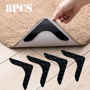 Alfombras 8pcs reutilizables almohadillas de alfombrilla protectores PU PU Palacas de sujetador lavable Pegatinas Auto adhesivo Sticulador sin deslizamiento