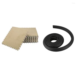 Alfombras AFBC 2M Protección para niños Tabla de protección Productos de tira Borde con 10 unids Espuma de enclavamiento EVA Mat Azulejos de alfombra esponjosos