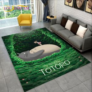 Tapis Dessin animé mon voisin Totoro Anime tapis tapis tapis pour salon chambre canapé paillasson décoration enfants tapis de sol antidérapant 3D 230918