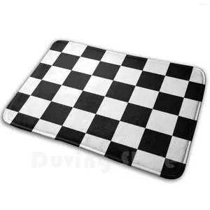 Tapis drapeau à damier voiture de course gagnant couvre-lit couette coque de téléphone tapis doux antidérapant tapis coussin