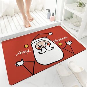 Carpets Christmas Door Mat Santa Claus Tapis extérieur Décorations pour la maison pour la maison 2024 Ornement de Noël