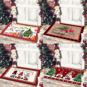 Carpets Christmas Floor Mat Entrée Paillite Bath Bath Bath Anti Slip Carpet Merry Decoration for Home Decor Year Gift