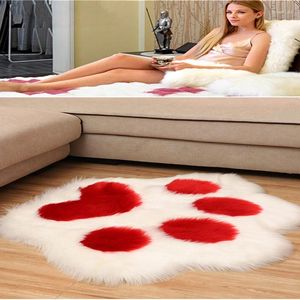 Alfombras Lindo gato pata oso pie cojín animal huella forma suave felpa alfombra hogar sofá mesa piso estera dormitorio decorativo 2024
