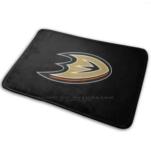 Alfombras patos anaheim alfombra alfombra anti-slip dormitorio de entrada de la puerta del equipo EE. UU. EE. UU. Canadá Sport Ice Hockey Hockey Logo