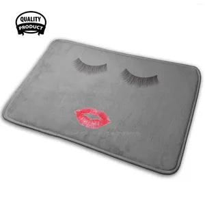 Tapis Cils Lèvres Rouge À Lèvres Sexy Femmes Tissu De Protection Confortable Tapis De Porte Tapis Tapis Coussin Maquillage Beauté Fard À Paupières Joli