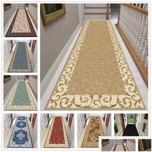 Tapis Floral Print Balcon Couloir Pour Salon Porte Cuisine Tapis Flanelle Antidérapant Maison Chambre Tapis Surface 220110 Drop Dh5Hq