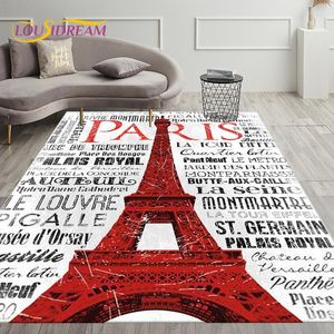 Tapis France Paris Tour Eiffel Art Tapis Tapis Pour Salon Chambre Décoration Enfants Jouer Ramper Doux Tapis De Sol Antidérapant