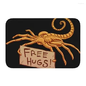Alfombras Free Hugs Front Door Mat Antideslizante Al aire libre Secado rápido Facehugger Alien Xenomorph Felpudo Jardín Garaje Entrada Alfombra Alfombra