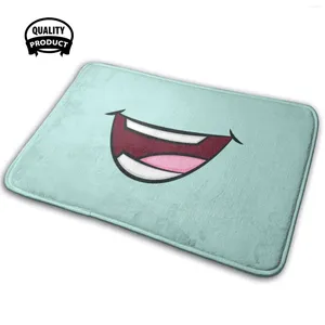 Tapis drôle bouche dessin animé Illustration confortable paillasson tapis tapis coussin visage sourire humour